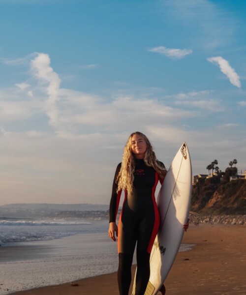The Soloviev Foundation Debuts A New Exhibition Professional surfer and stand-up paddle board Izzi Gomez photographed in San Clemente, California
