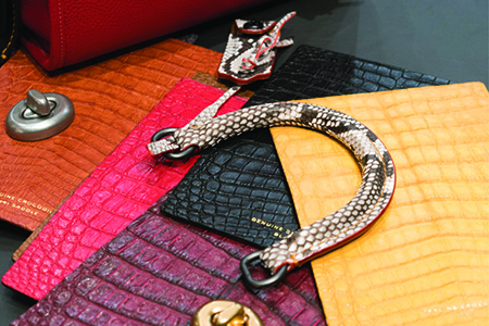 leather swatches; fabric and handle options 