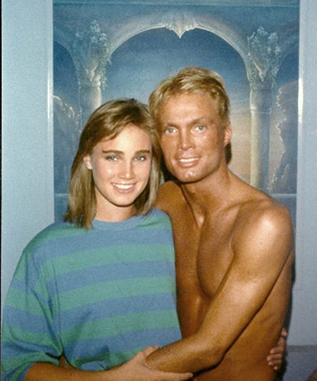 Von Mierers, right, with a friend in the mid-1980's