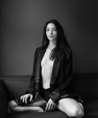 Mariacarla Boscono Poses for BLK DNM